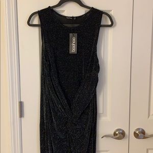 Boohoo Party Dress - Black & silver - NEW W/ TAG